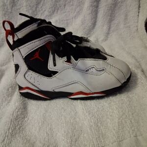 Jordan Kids White Black Red Sneakers